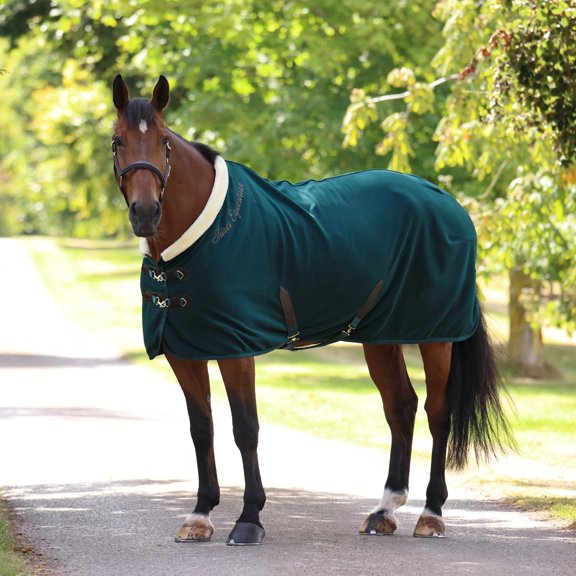 Shires Deluxe Fleece Rug - Premium Horse Travel Sheet - Multiple Sizes Available Green / 63