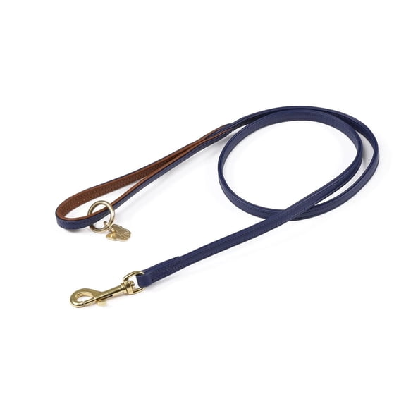 Shires Digby & Fox Padded Leather Dog Lead - Durable Premium Soft Padded Handle Navy
