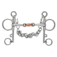 thumbnail image 1 of Shires Double Jointed Copper Lozenge Pelham Bit Stainless Steel 4.5", 1 of 1