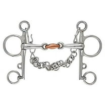 Shires Double Jointed Copper Lozenge Pelham Bit Stainless Steel 5.5"