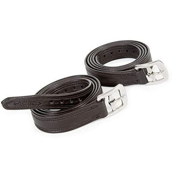 Shires Easy Care Non-Stretch Stirrup Leathers: Durable & Stylish Havana / 61"