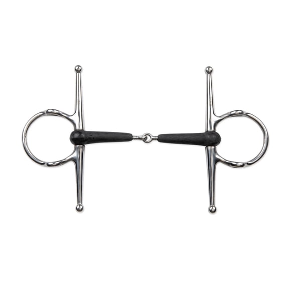 Shires Equikind+ Full Cheek Gag Bit - Stainless Steel & Gentle Synthetic Mouthpiece 5