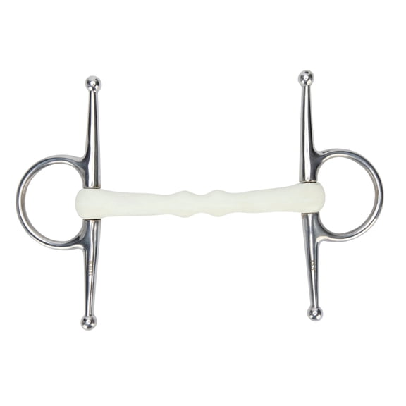 Shires Equikind Softie Full Cheek Mullen Mouth Bit - Gentle Synthetic Mouthpiece - Multiple Sizes 5.5