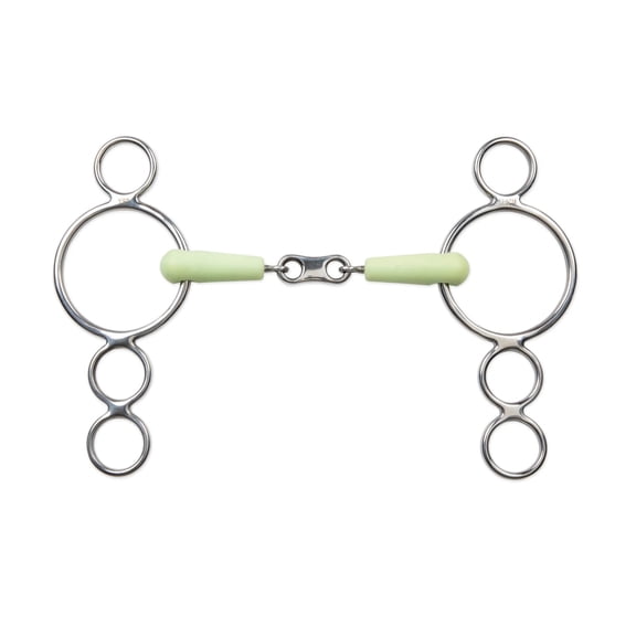 Shires Equikind Three Ring French Link Gag Horse Bit - Stainless Steel - Multiple Sizes 5