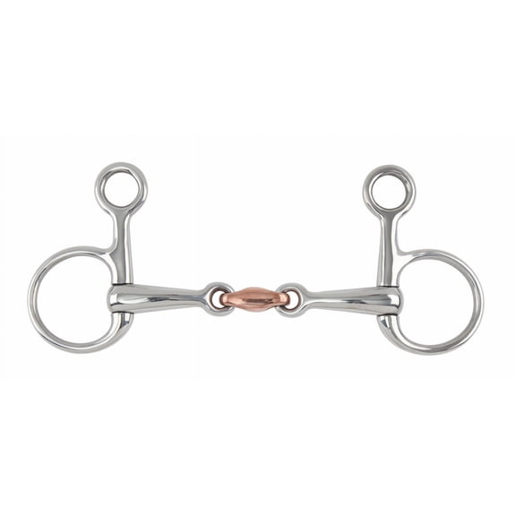 Shires Hanging Cheek Copper Lozenge Snaffle 5 1/2"