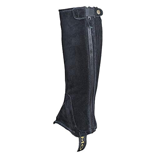 Shires Moretta Adults Suede Half Chaps Black XXLarge