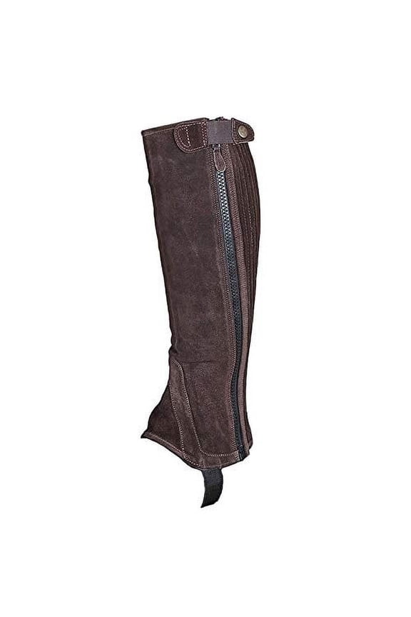 Shires Moretta Adults Suede Half Chaps Brown Short XLarge