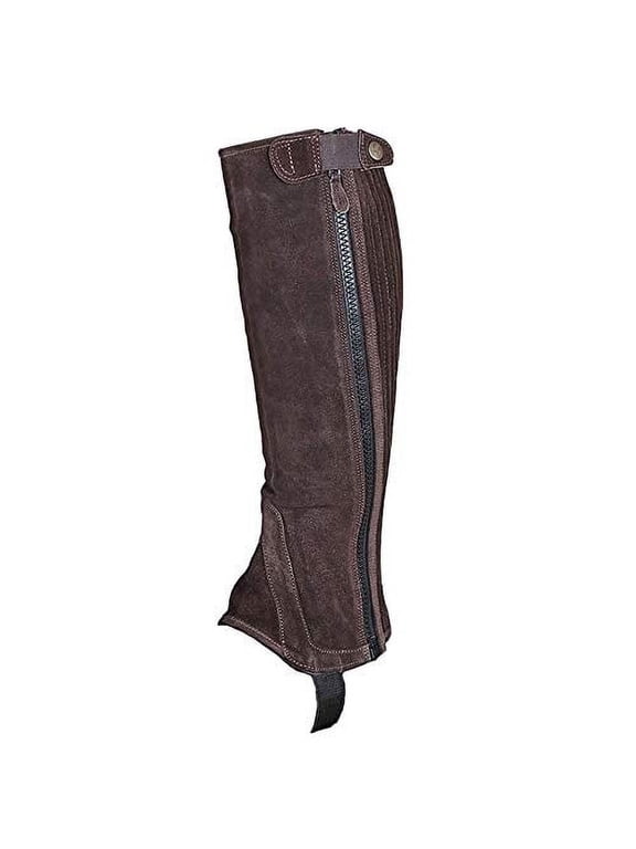 Shires Moretta Adults Suede Half Chaps Brown Small Tall