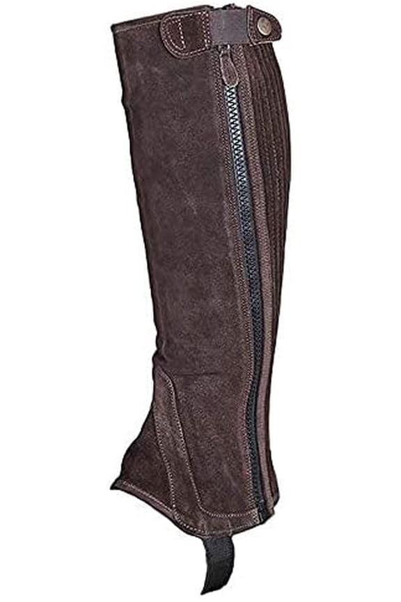 Shires Moretta Adults Suede Half Chaps Brown XSmall Tall