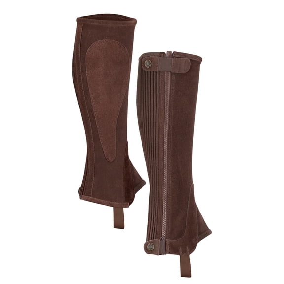 Shires Moretta Suede Half Chaps – Classic Leg Protection Brown / X-Small / Adult