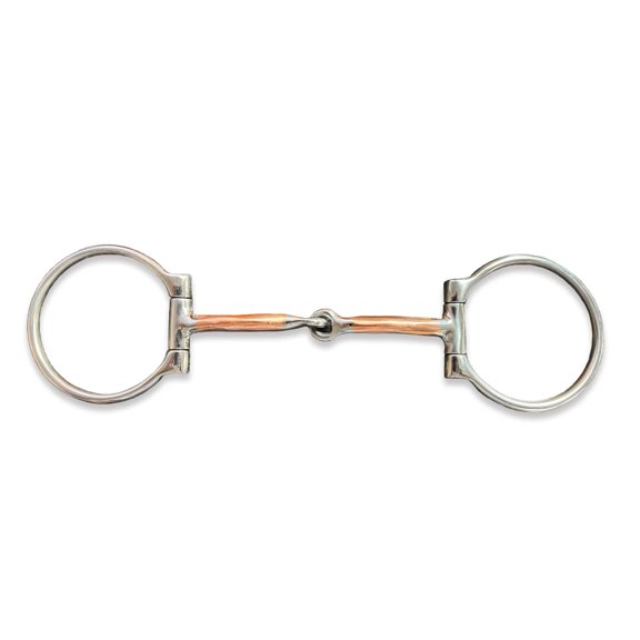 Shires Offset Copper Mouth D-Ring Snaffle Bit - Stainless Steel - Multiple Sizes 5