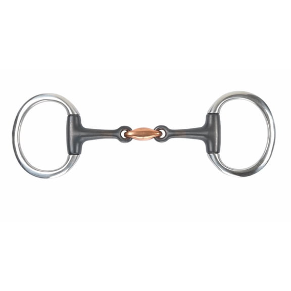 Shires Sweet Iron Lozenge Flat Ring Eggbutt Snaffle Bit - Sweet Iron Mouthpiece - Multiple Sizes 6