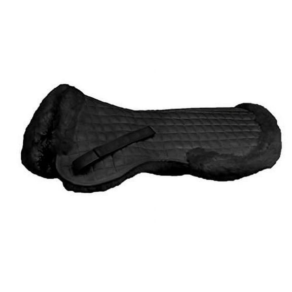 Shires Synthetic Fleece Lined Half Pad Black 15-16.5"