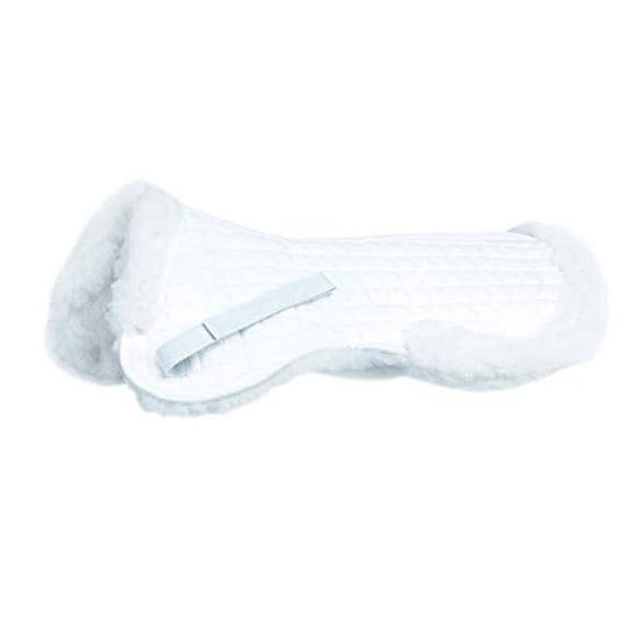Shires Synthetic Fleece Lined Half Pad White 15-16.5"