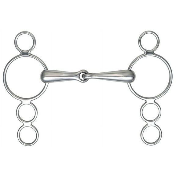 Shires Three Ring Dutch Gag Stainless Steel 6"