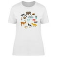 thumbnail image 1 of Shiretoko Tourism Doodles T-Shirt Women -Image by Shutterstock, Female Medium, 1 of 2