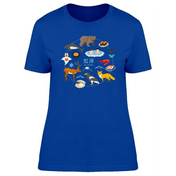 Shiretoko Tourism Doodles Tee Women's -Image by Shutterstock