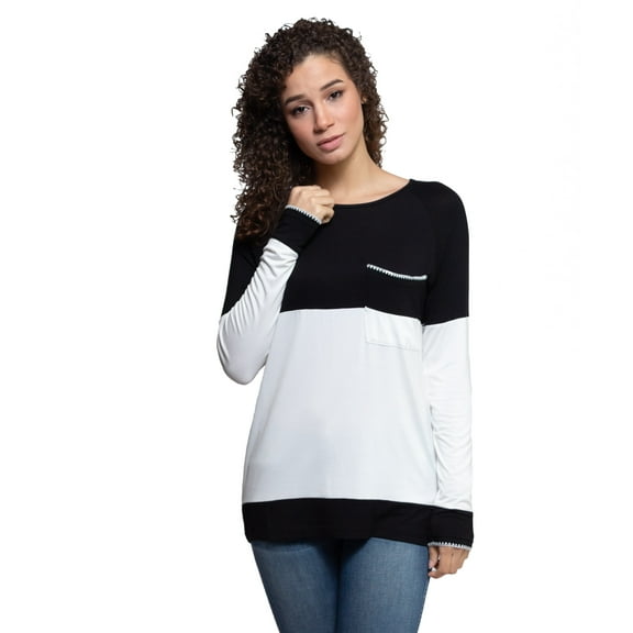 Shirin Color Block Long Slv Tunic