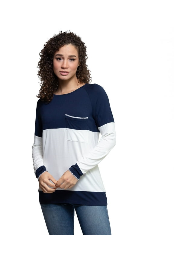 Color Block Long Slv Tunic