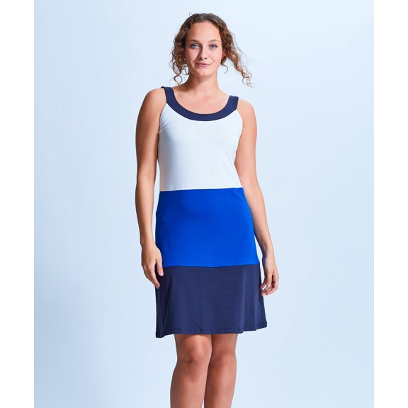 Shirin Color Blocked Sleeveless Dress