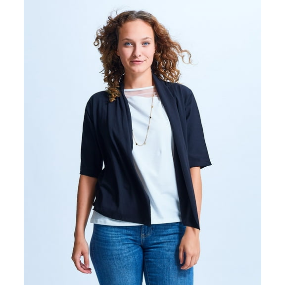 Shirin Elbow Sleeve Cropped Cardigan