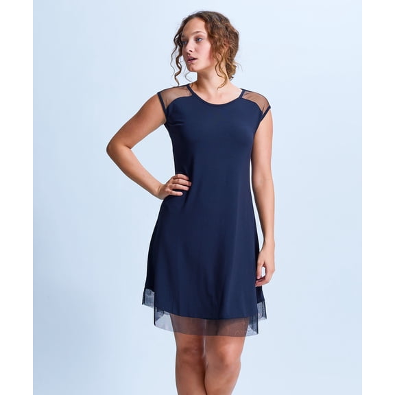 Shirin Mesh Cap Sleeve Dress