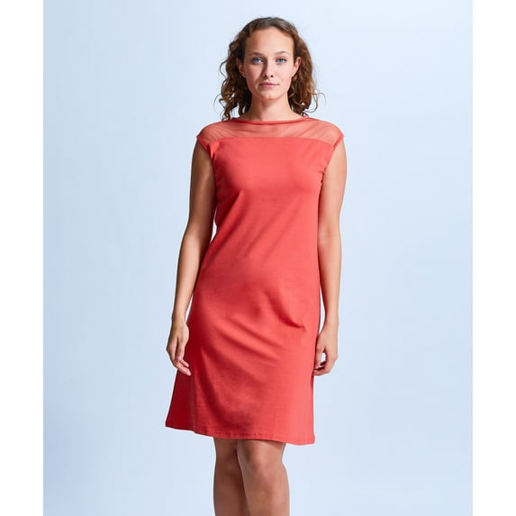 Shirin Mesh Shoulder Cap Sleeve Dress