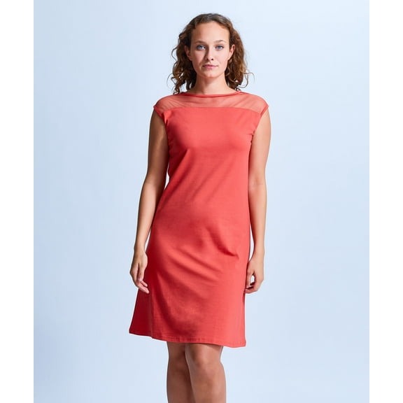 Shirin Mesh Shoulder Cap Sleeve Dress