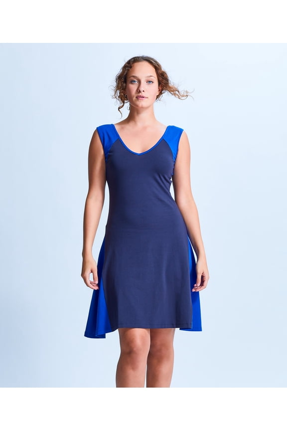 Playful V neck Dress