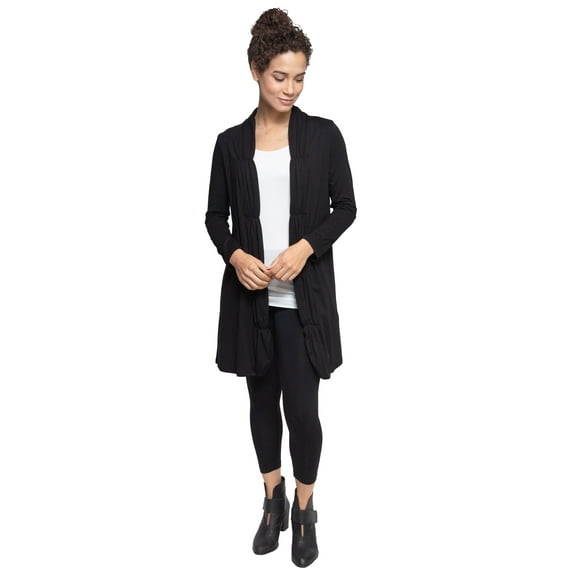 Shirin Ruched Long Cardigan