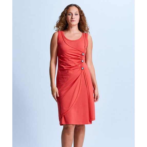 Shirin Side Ruched Botton Dress