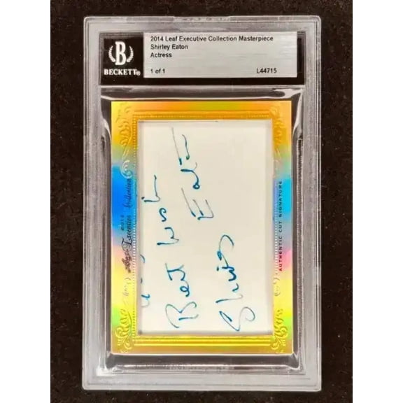 Shirley Eaton 2014 Leaf Masterpiece Cut Signature certified autograph card 1/1 JSA James Bond 007 Goldfinger