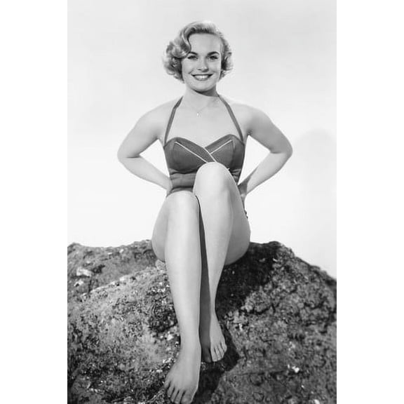 Shirley Eaton Bikini B&w 24x36 Poster Cheesecake Pose