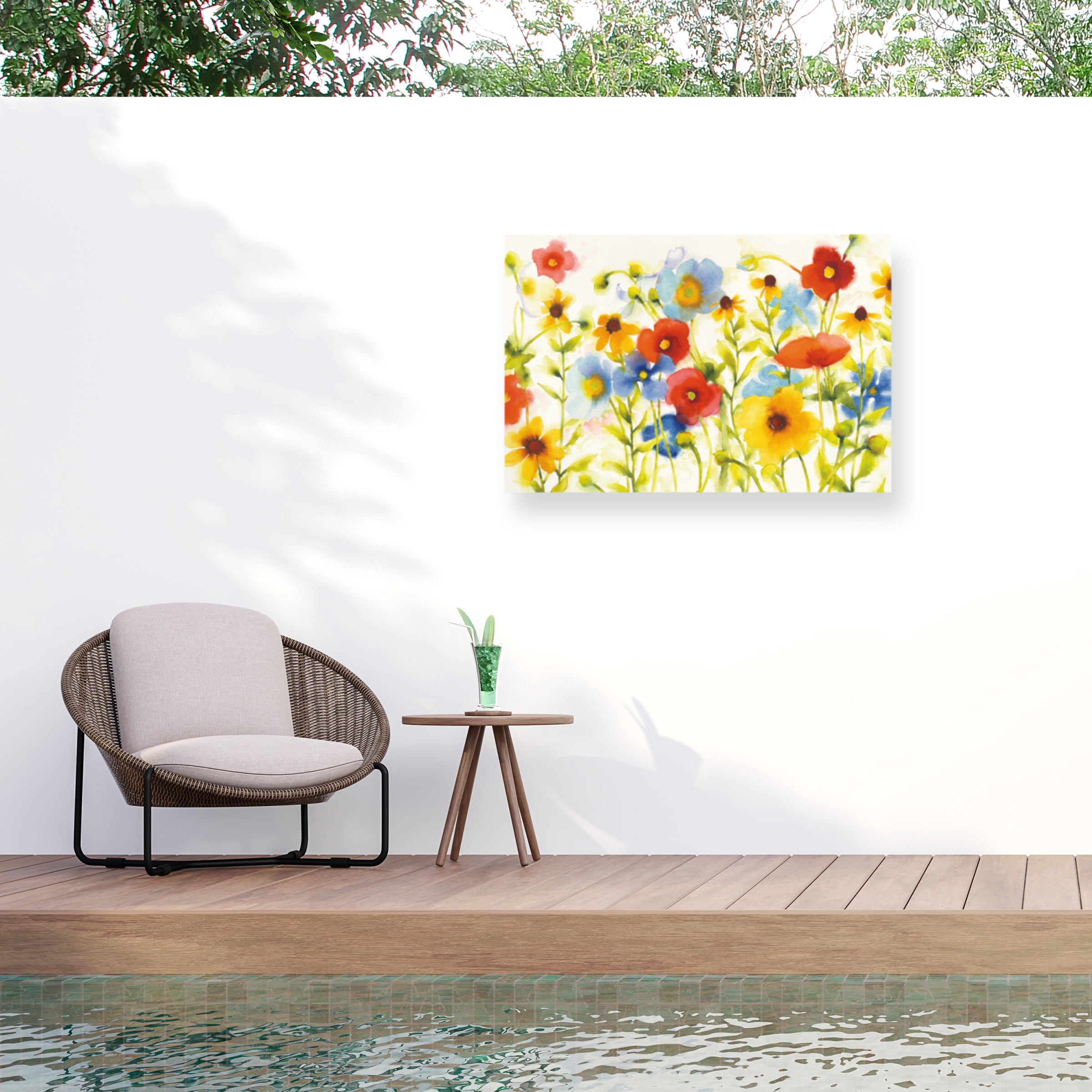 Shirley Novak 'Americana Meadow I Crop' Outdoor Canvas 16x18