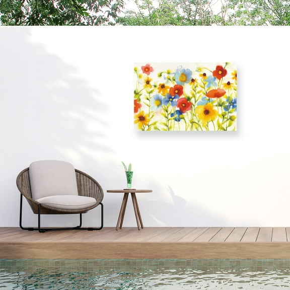 Shirley Novak 'Americana Meadow I Crop' Outdoor Canvas 22x24