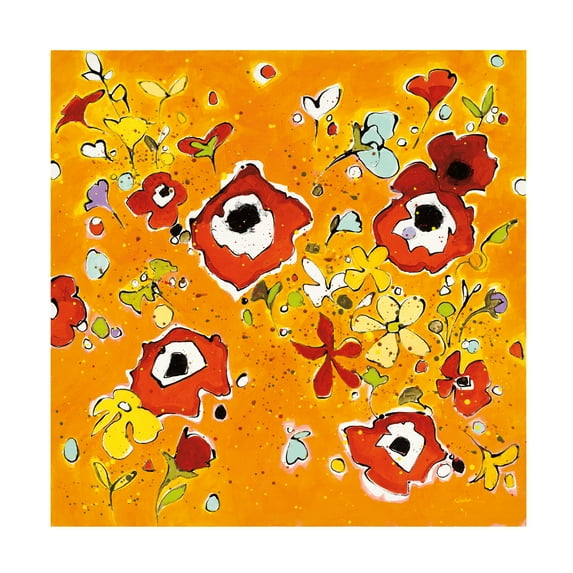 Shirley Novak 'Fleur Amusement' Canvas Art