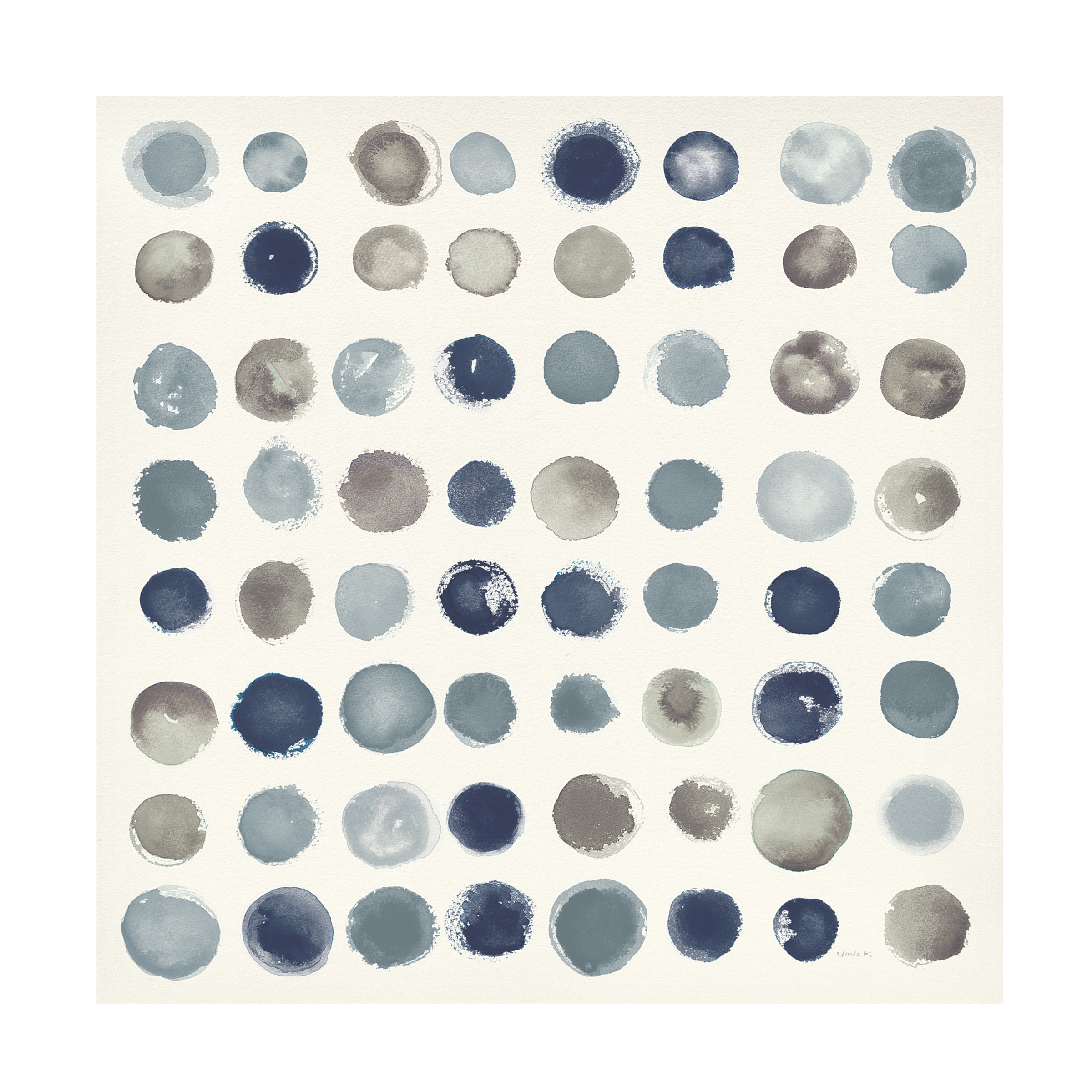 Shirley Novak 'Spot of Rain Neutral' Canvas Art