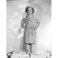thumbnail image 1 of Shirley Temple Posed in Plaid Dress Classic Portrait Photo Print (8 x 10), 1 of 1