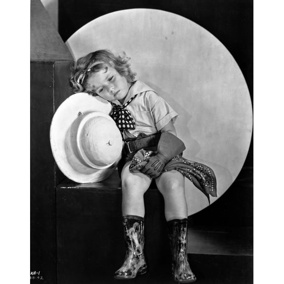 Shirley Temple Sleeping Face Classic Portrait Photo Print (24 x 30)