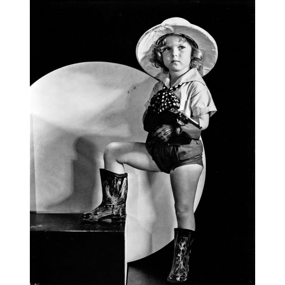 Shirley Temple standing in Black Boots Photo Print (8 x 10)
