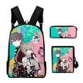 thumbnail image 1 of Shiro Seijo to Kuro Bokushi Merch Role Play 3pcs/set Zipper Backpack 3D Print Waist Bag Work Travel Cartoon Backpack, 1 of 6
