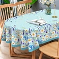thumbnail image 1 of Shirrape Oval Waterproof Floral Tablecloth,Flower Print Tablecover for Oval Tables 60 x 102,Perfect for Kitchen Dinner, Restaurant , Holiday Picnic Party Table Cover, 1 of 6