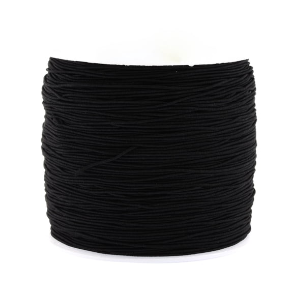 Shirring Elastic Thread for Sewing Knitting, Thin Stretch Thread for DIY Smocking Craft, Black Elasticos para Costura 87 Yards 0.6mm