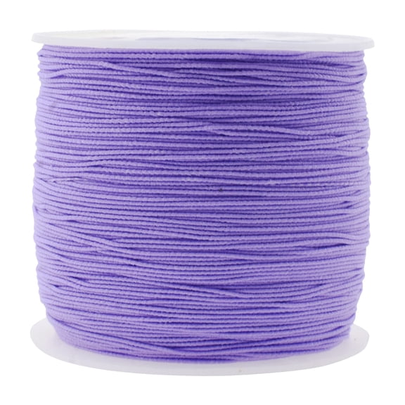 Shirring Stretch Thread for Sewing and Crafts, Thin Elastic Yarn for Gathering Hemming Jewelry, 87 Yards 0.6mm, Purple