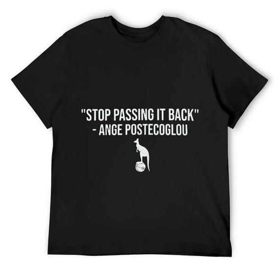 Shirt Ange Holiday Postecoglou Tee Stop Friends Passing Sleeve It Birthday Back T-Shirt Gift For Men Women Multicolor Black