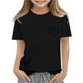 thumbnail image 1 of Shirt Boys Short Sleeve T Shirts Trendy Black Boys Summer T-Shirts Tops for Girls 8-9 Years, 1 of 6