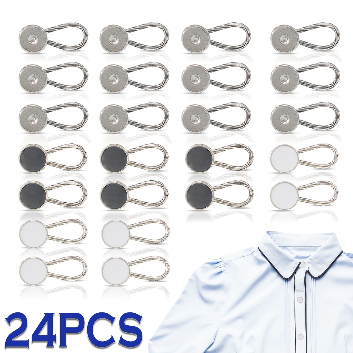 Shirt Collar Button Extender Metal Elastic Collar Extenders Button