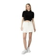 thumbnail image 1 of Shirt Collar Buttoned Short Sleeve Fluffy Sweater, 1 of 6