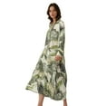 thumbnail image 1 of Shirt Collar Flower Pattern Maxi Dress, 1 of 5