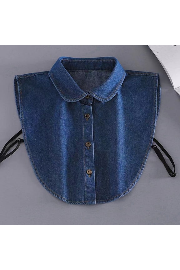 Shirt Collar,Womens Dickie Collar,False Collar for Women,Dickey Collar for Women,Denim Fake Collar Shirt Detachable,Versatile Accessories Dickey Collars Blouse Top for Women Decorative Favors